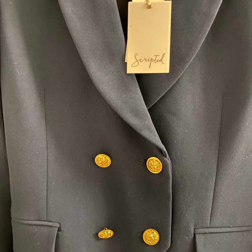 Scripted Blue Blazer - Picture 4 of 13